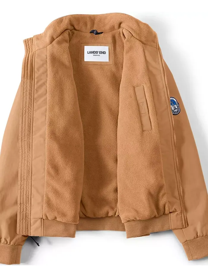 Большая и высокая классическая куртка Squall Waterproof Insulated Lands' End — изображение 4 из 4, бежевый/бежевый