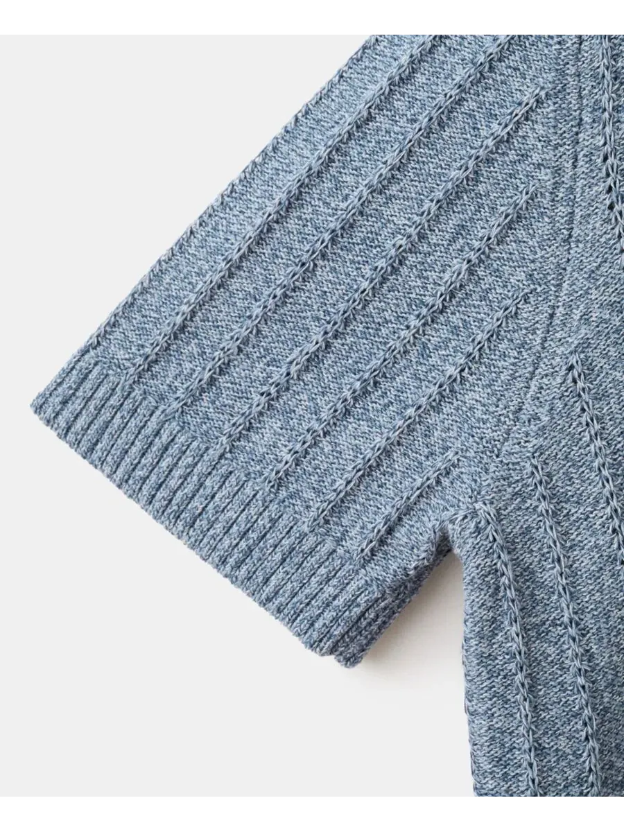 Мужская рубашка-поло из хлопка, свободного кроя, с коротким рукавом, модель Cotton Fine-Knit Polo — изображение 7 из 8