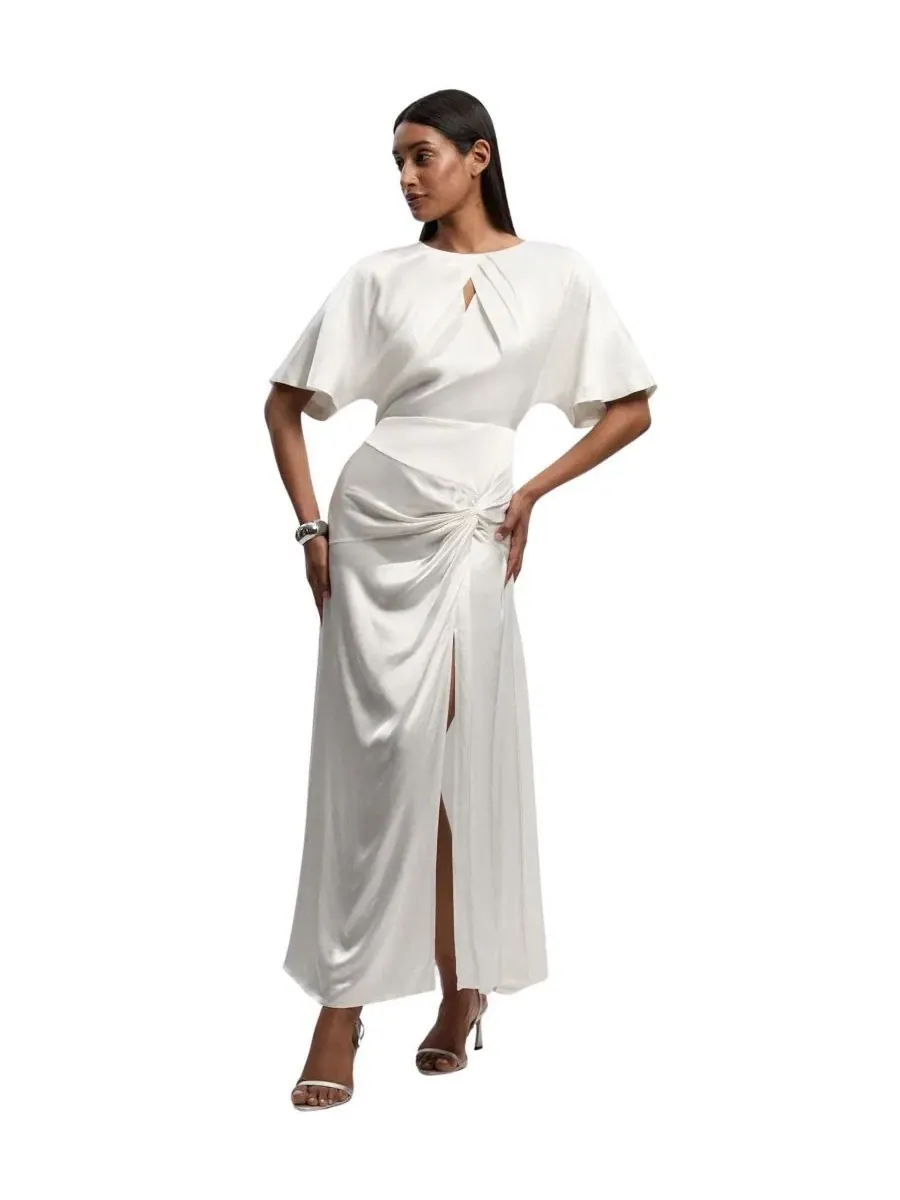 Платье миди из атласа Twist Karen Millen — белый