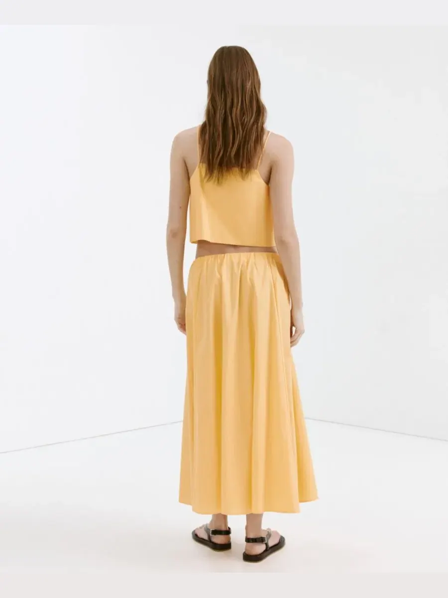 Женский хлопковый топ без рукавов Pastel Yellow MANGO — изображение 3 из 7, желтый