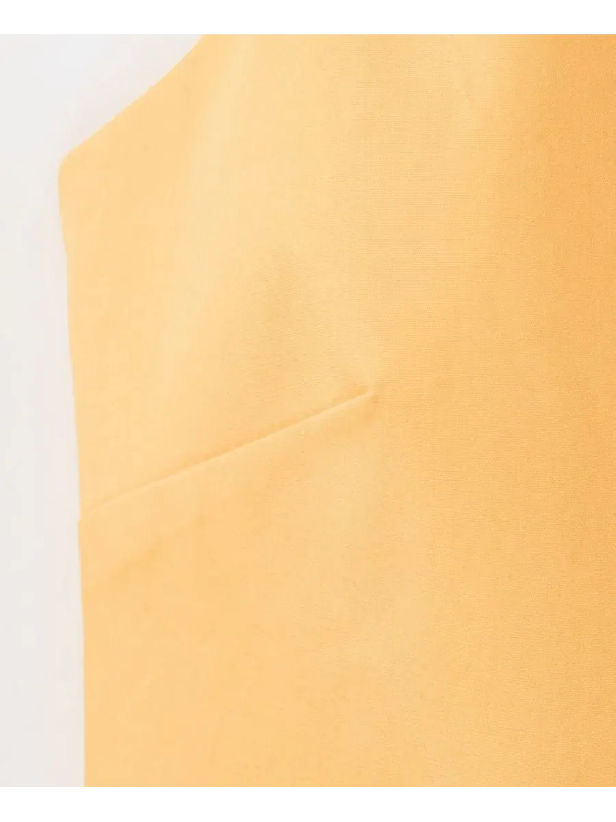 Женский хлопковый топ без рукавов Pastel Yellow MANGO — изображение 6 из 7, желтый
