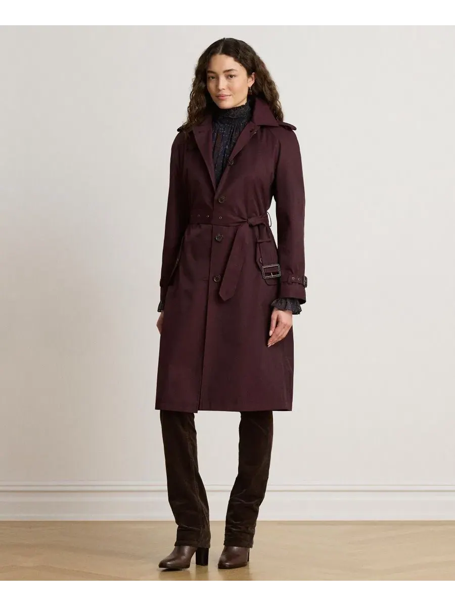Пальто-тренч с поясом, на подкладке Lauren Ralph Lauren — изображение 2 из 5, черный