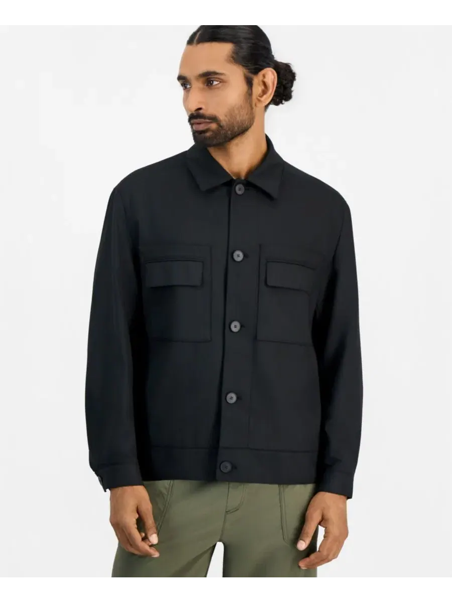 Пиджак slim fit из твила с плиссированной спинкой Juliano Hugo Boss