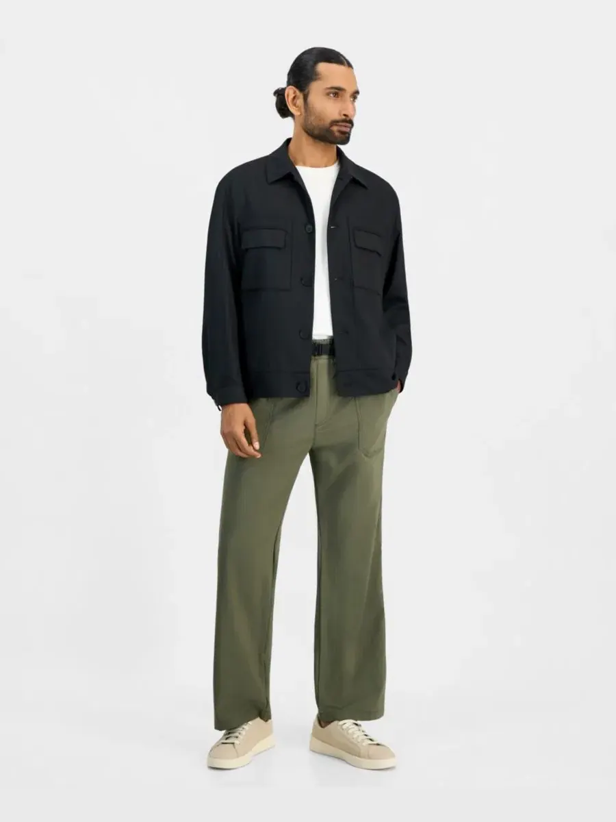 Пиджак slim fit из твила с плиссированной спинкой Juliano Hugo Boss — изображение 2 из 4, черный
