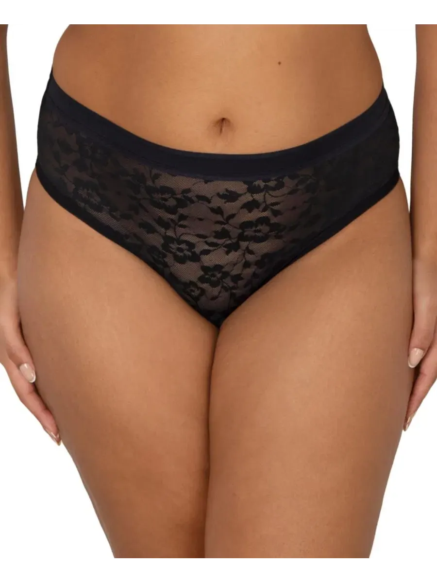 Трусы-слипы женские из кружева High Cut Curvy Couture — черный