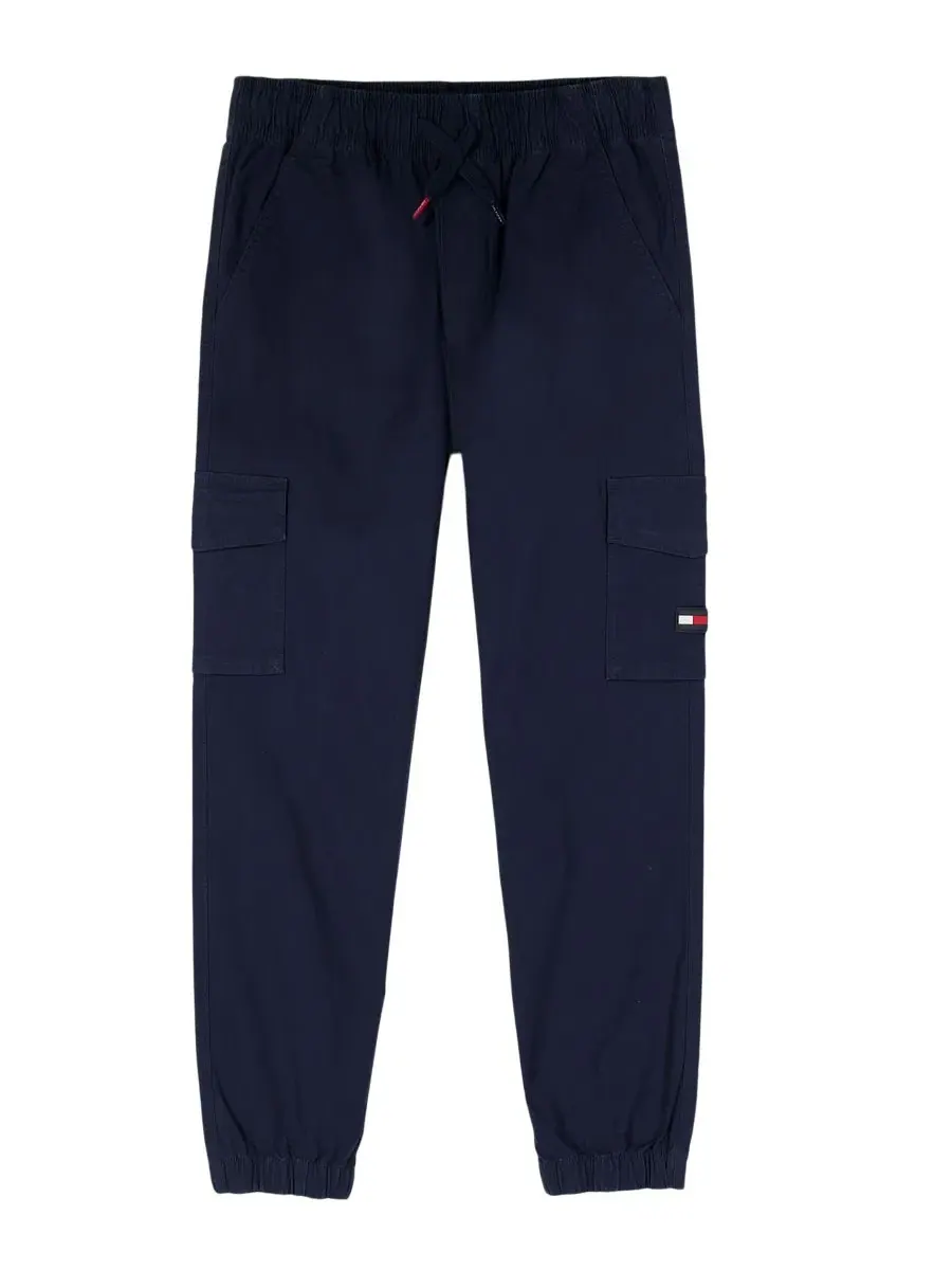 Штаны карго из саржи на резинке Logo Cargo Jogger Tommy Hilfiger