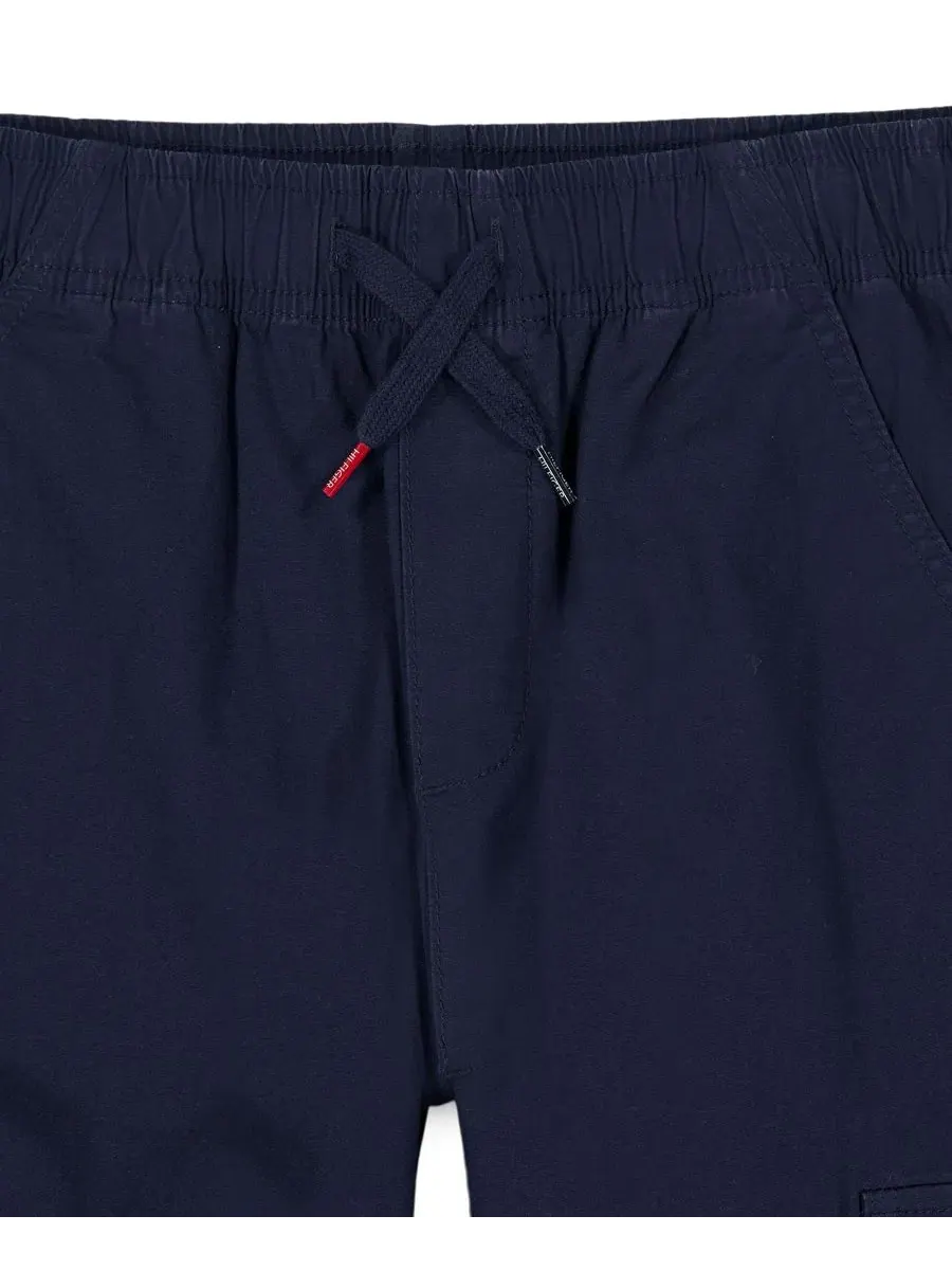 Штаны карго из саржи на резинке Logo Cargo Jogger Tommy Hilfiger — изображение 4 из 4, темно-синий