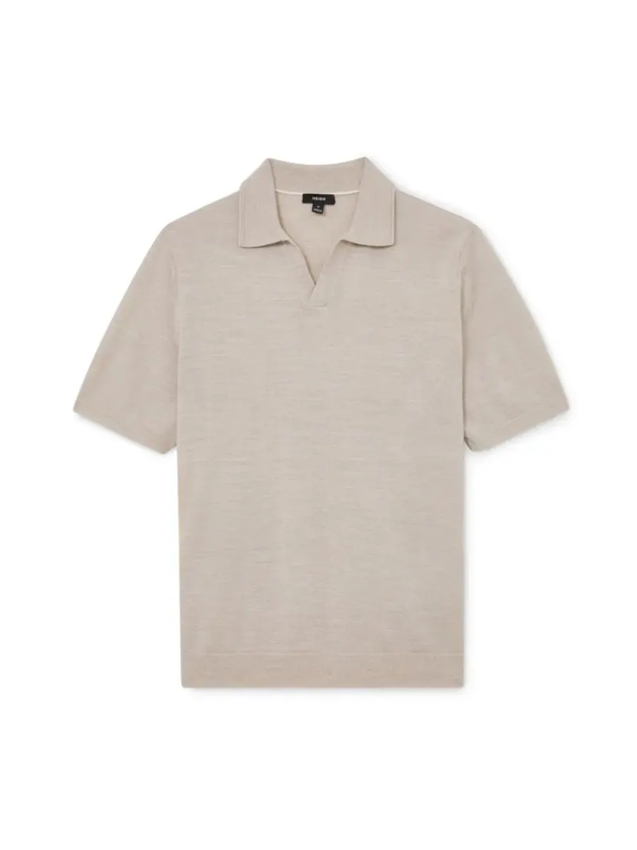 Поло из мериносовой шерсти Duchie REISS, Stone Mouline — изображение 5 из 9