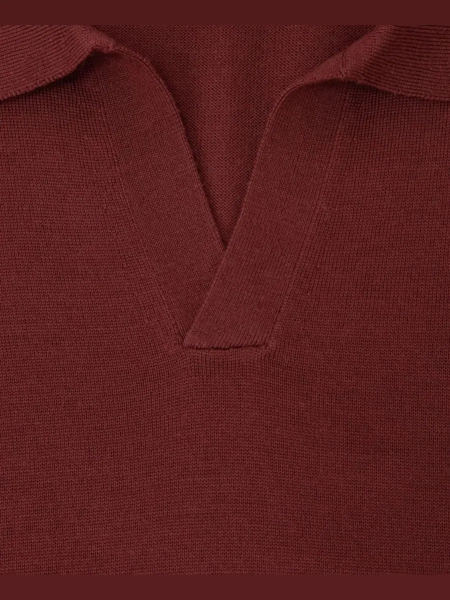 Поло из мериносовой шерсти Duchie REISS, Stone Mouline — изображение 7 из 9