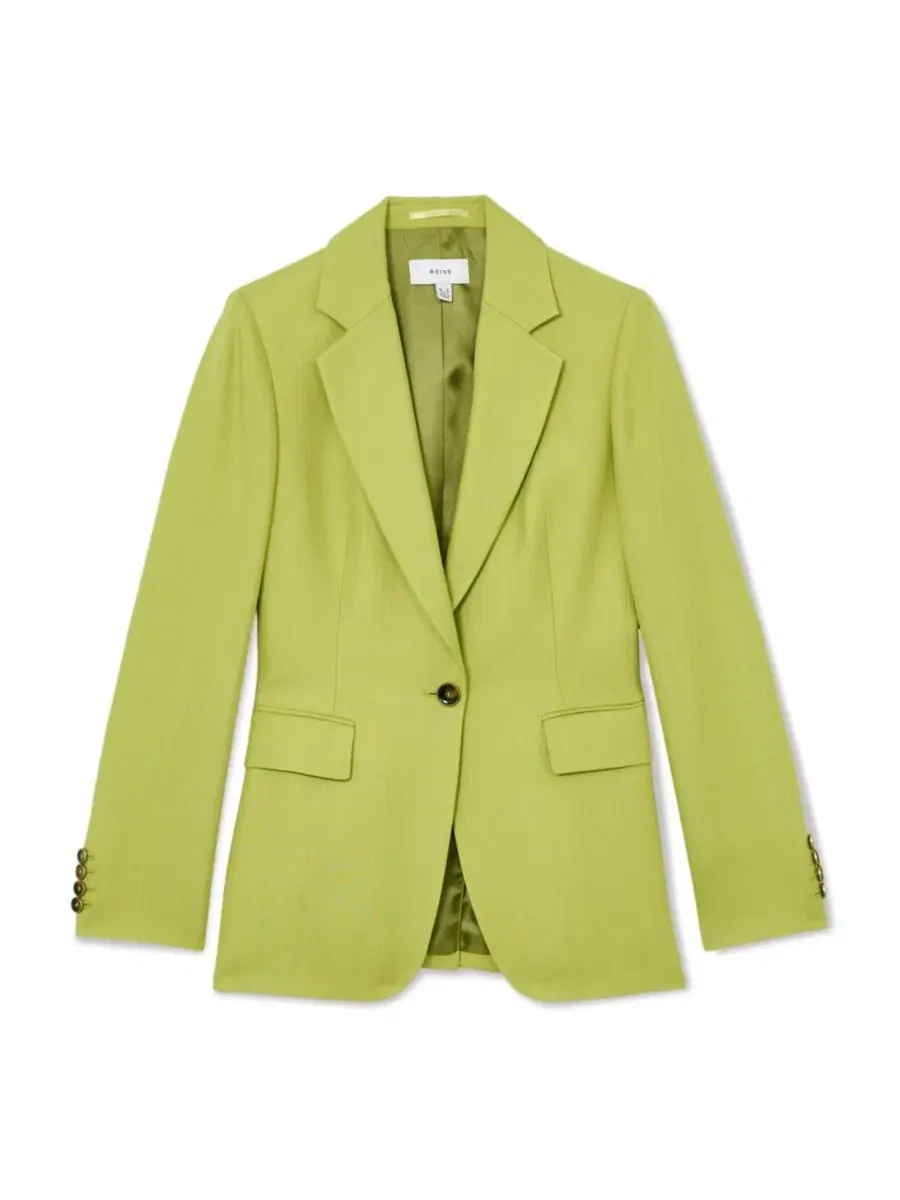 Блейзер с лацканами Jodie Notch Lapel Blazer REISS — изображение 5 из 5, зеленый