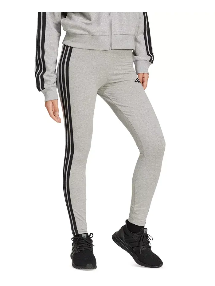 Женские облегающие леггинсы с высокой посадкой и полной длиной adidas — изображение 3 из 5, серый/черный
