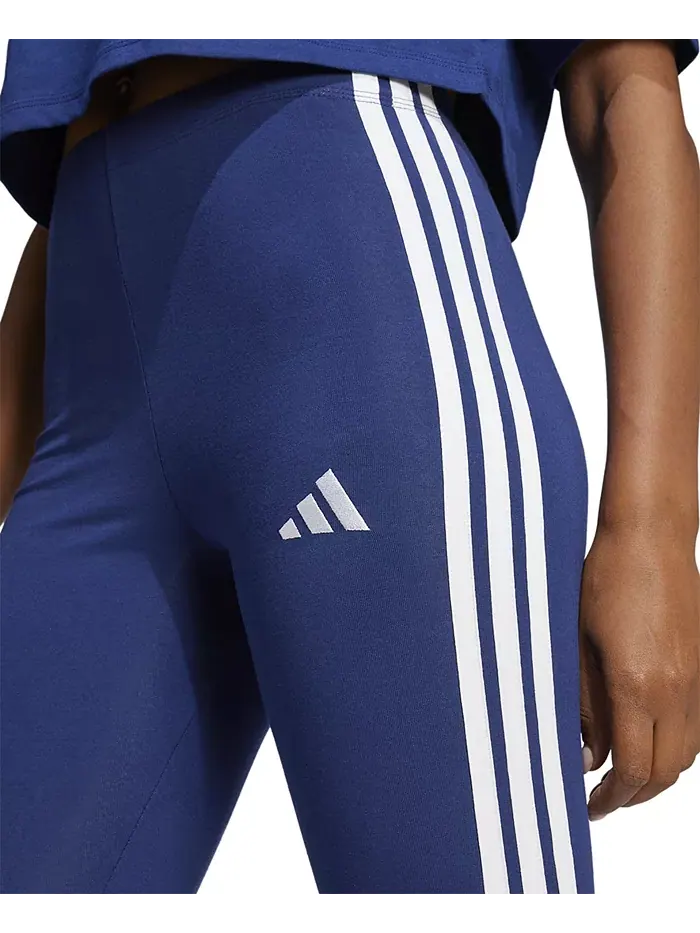 Женские облегающие леггинсы с высокой посадкой и полной длиной adidas — изображение 4 из 5, темный синий/белый