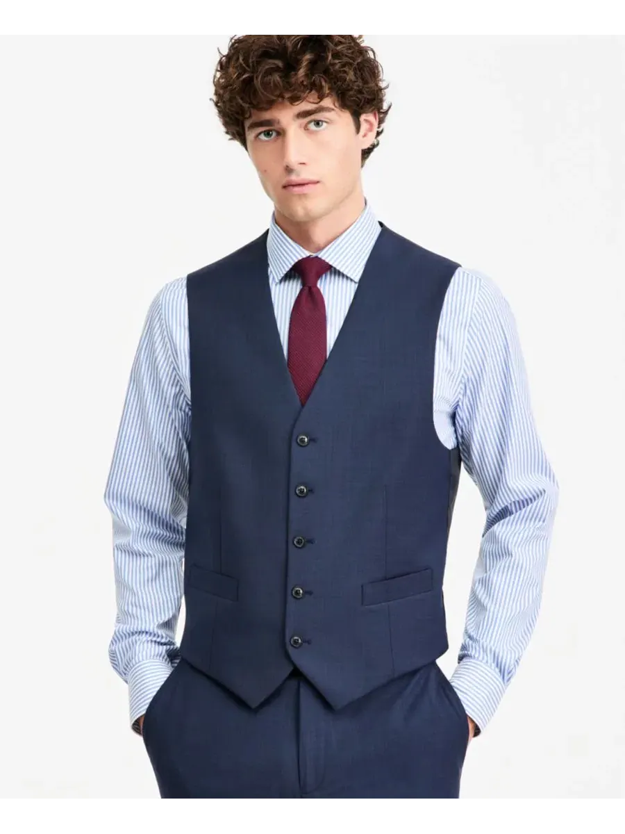 Жилет мужской Modern Fit из шерсти TH-Flex Tommy Hilfiger — изображение 1 из 3, синий