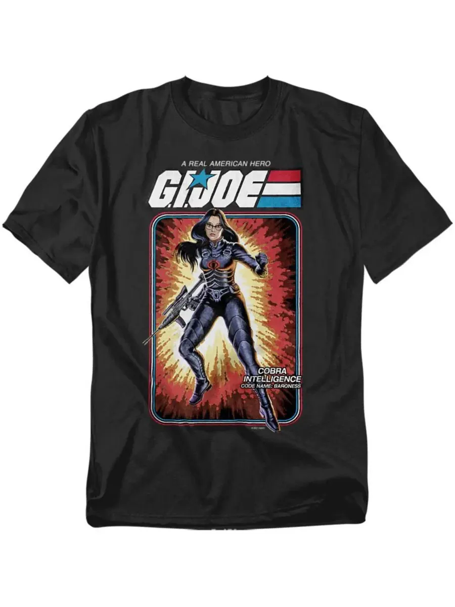 Футболка с принтом G.I. Joe Baroness Card Hasbro+ — изображение 1 из 3, черный