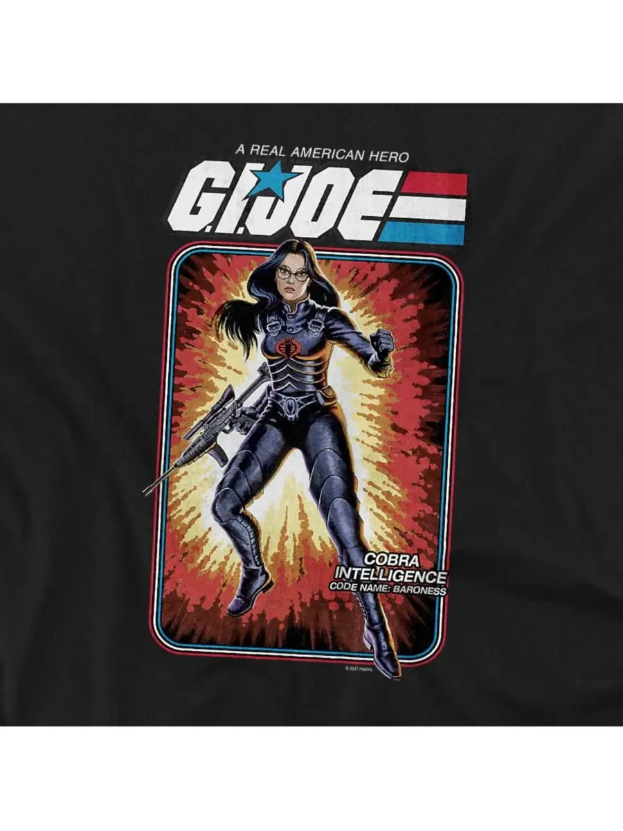 Футболка с принтом G.I. Joe Baroness Card Hasbro+ — изображение 3 из 3, черный