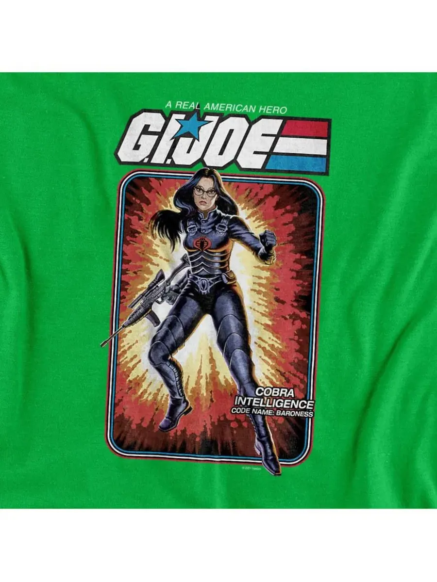 Футболка с принтом G.I. Joe Baroness Card Hasbro+ — изображение 3 из 3, зеленый