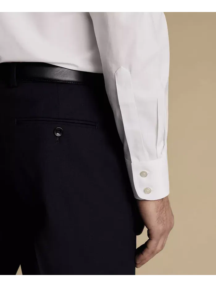 Мужская рубашка из поплина Slim-Fit Charles Tyrwhitt — изображение 3 из 5, белый