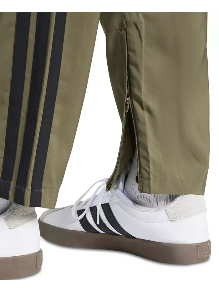 Мужские брюки Stanford Essential с тремя полосками и открытым низом adidas — изображение 4 из 4, оливковый