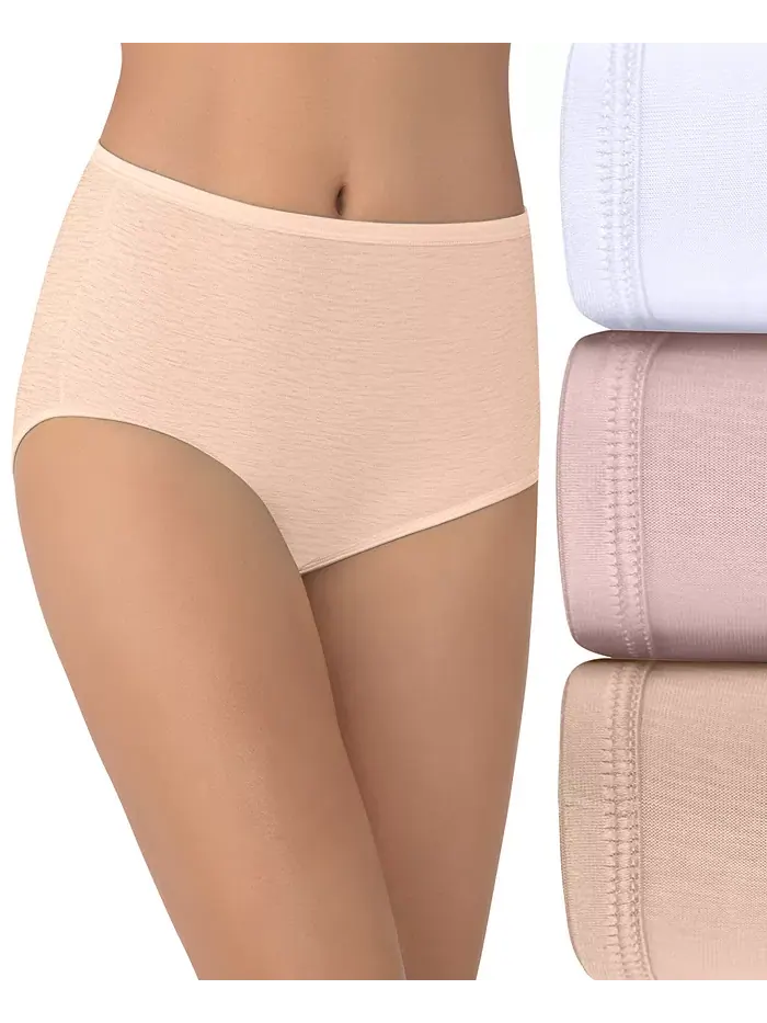 Женские трусы 3 шт. Illumination Brief 13310 Vanity Fair — изображение 1 из 1, белый бежевый