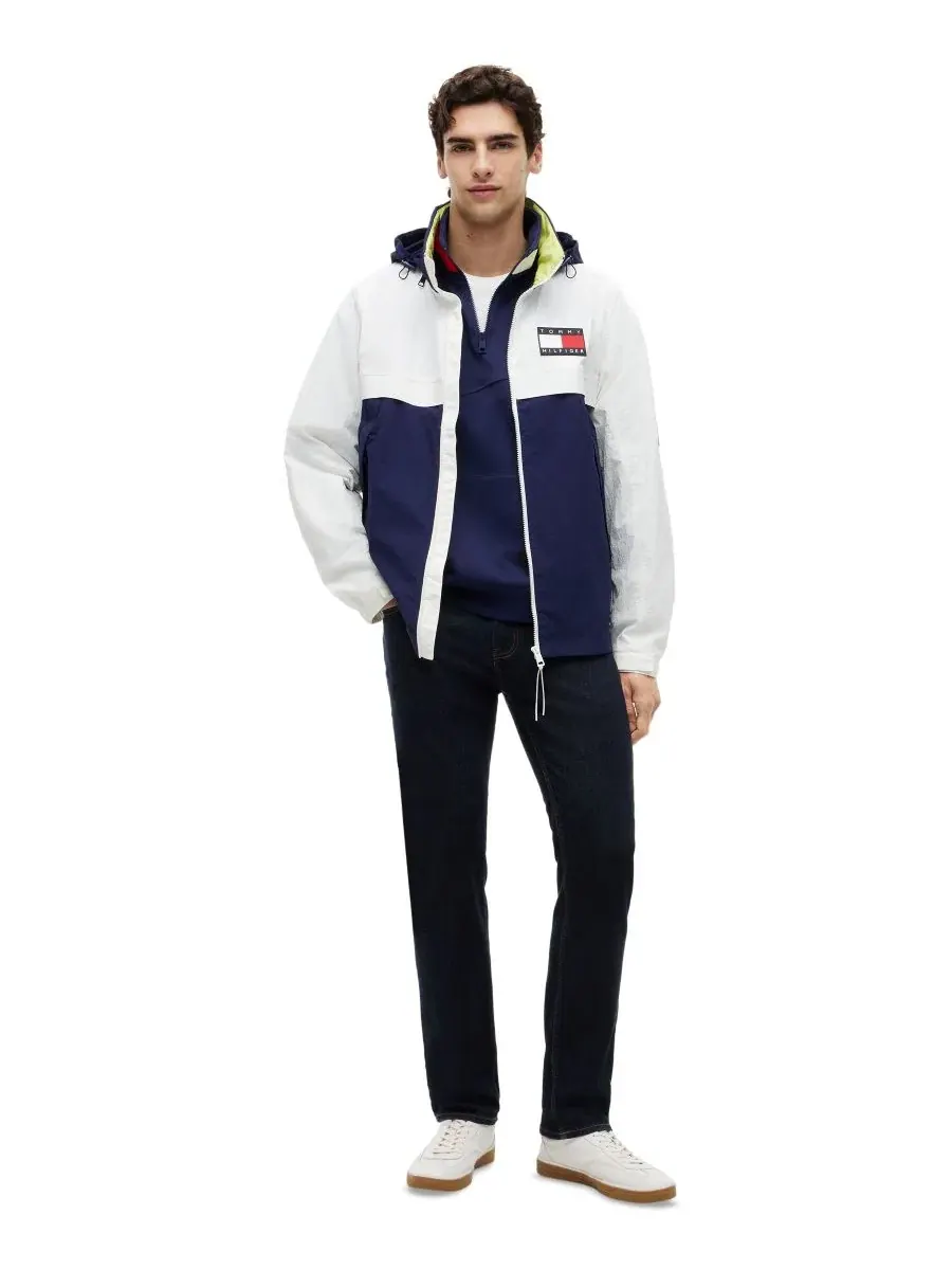 Ветровка мужская с воротником-стойкой, на молнии, легкая Tommy Hilfiger — изображение 2 из 4, темно-синий