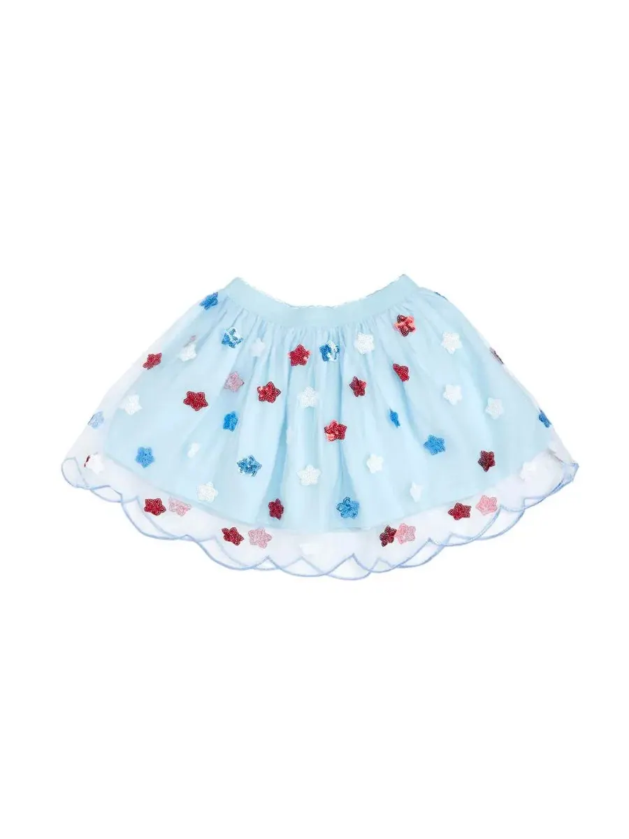 Детская юбка-пачка с блестками USA Sequin Stars Tutu Sweet Wink — синий