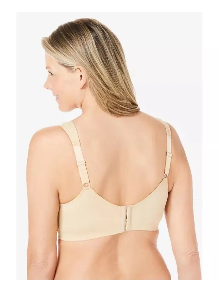 Бюстгальтер-футболка из микрофибры больших размеров с беспроводным принтом Comfort Choice — изображение 2 из 3, нудовый
