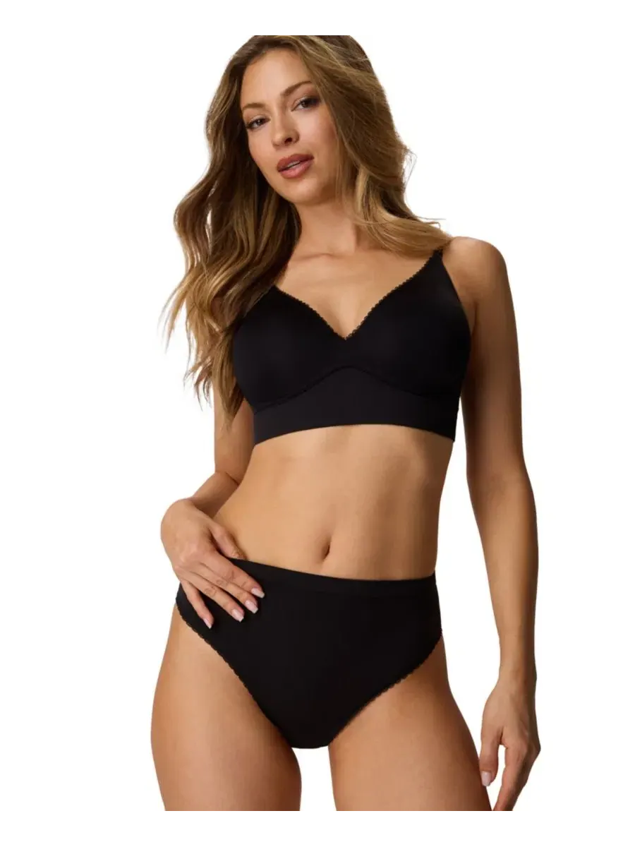 Женские трусы-слипы с высоким вырезом, бесшовные, модель DMSMLC Maidenform — изображение 2 из 5, черный