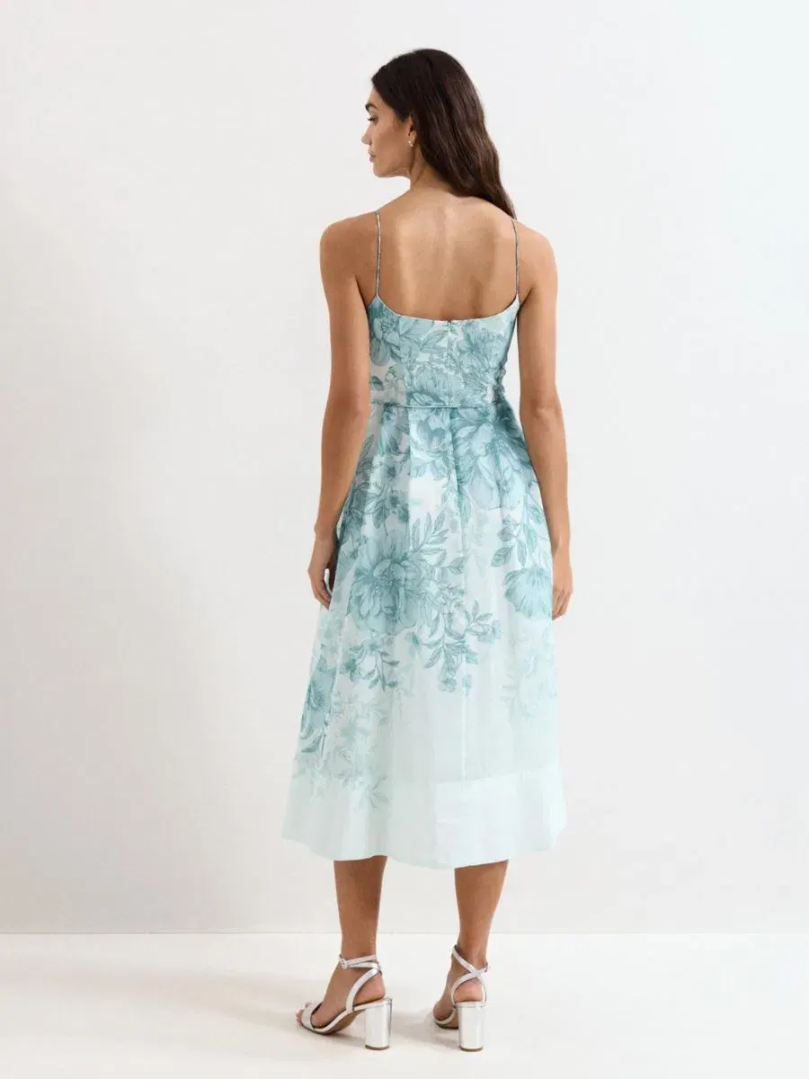 Платье миди Velicia Floral Phase Eight — изображение 3 из 8, бледный синий