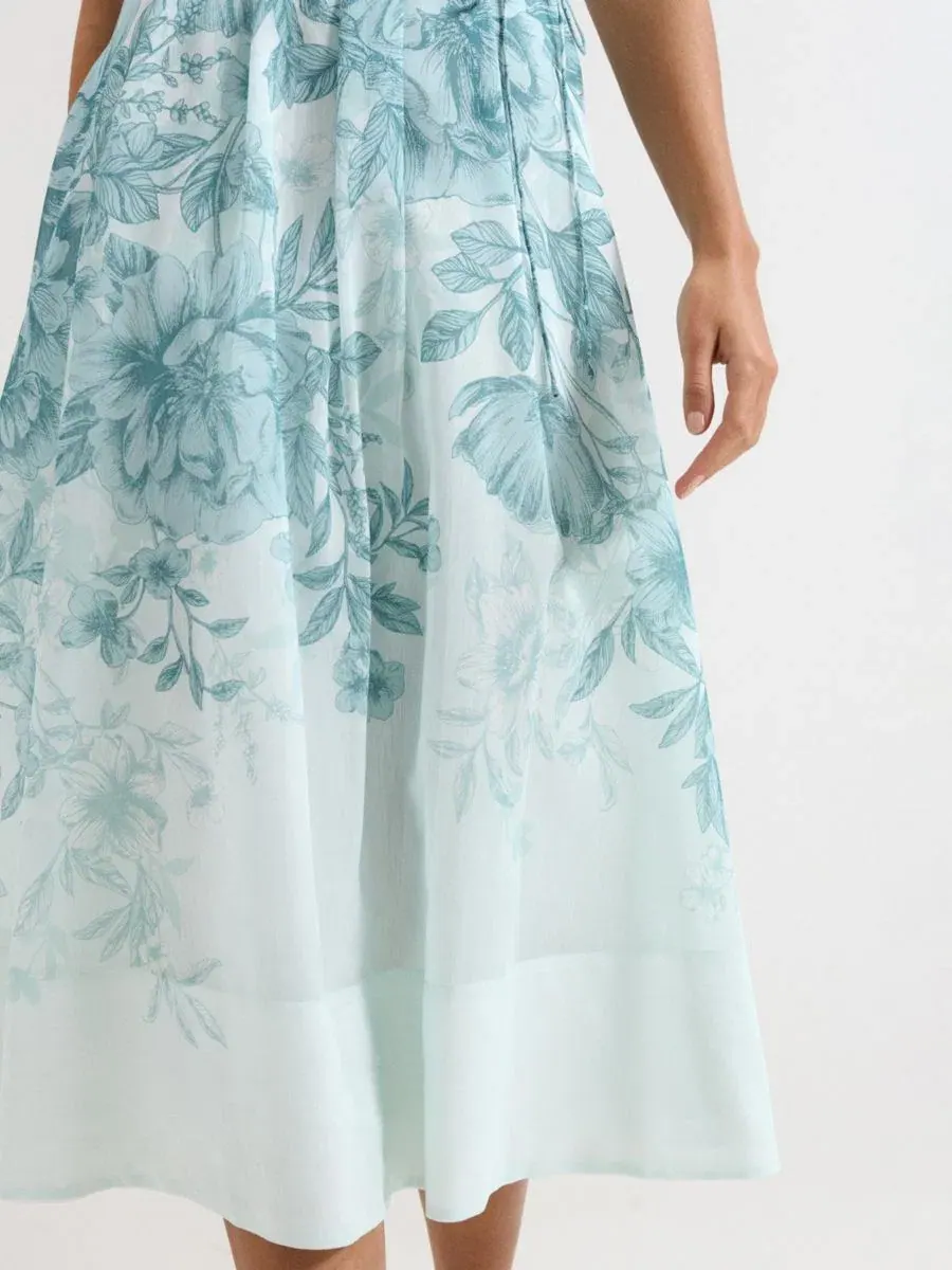 Платье миди Velicia Floral Phase Eight — изображение 5 из 8, бледный синий