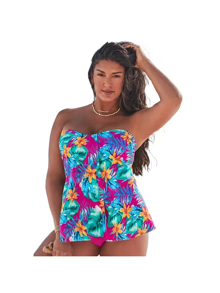 Женский топ-танкини Flyaway Bandeau Swimsuits for All — изображение 1 из 2
