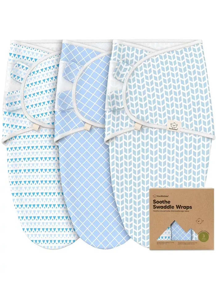 3pk Soothe Baby Swaddle, органические спальные мешки-пеленки для младенцев, спальный мешок-пеленка — серый