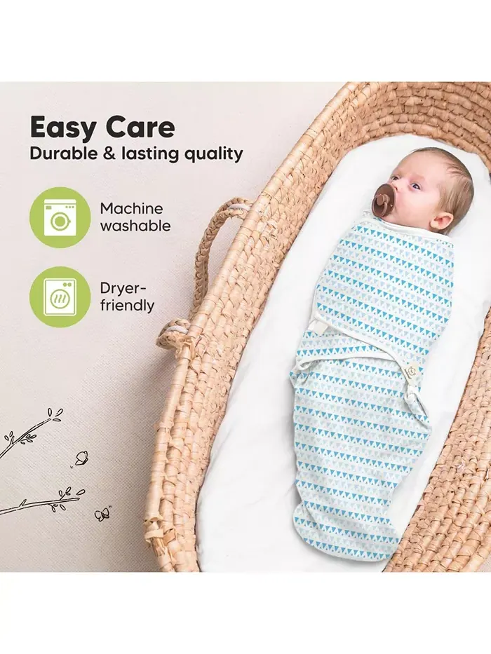 3pk Soothe Baby Swaddle, органические спальные мешки-пеленки для младенцев, спальный мешок-пеленка — изображение 7 из 9