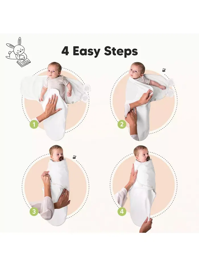 3pk Soothe Baby Swaddle, органические спальные мешки-пеленки для младенцев, спальный мешок-пеленка — изображение 2 из 10