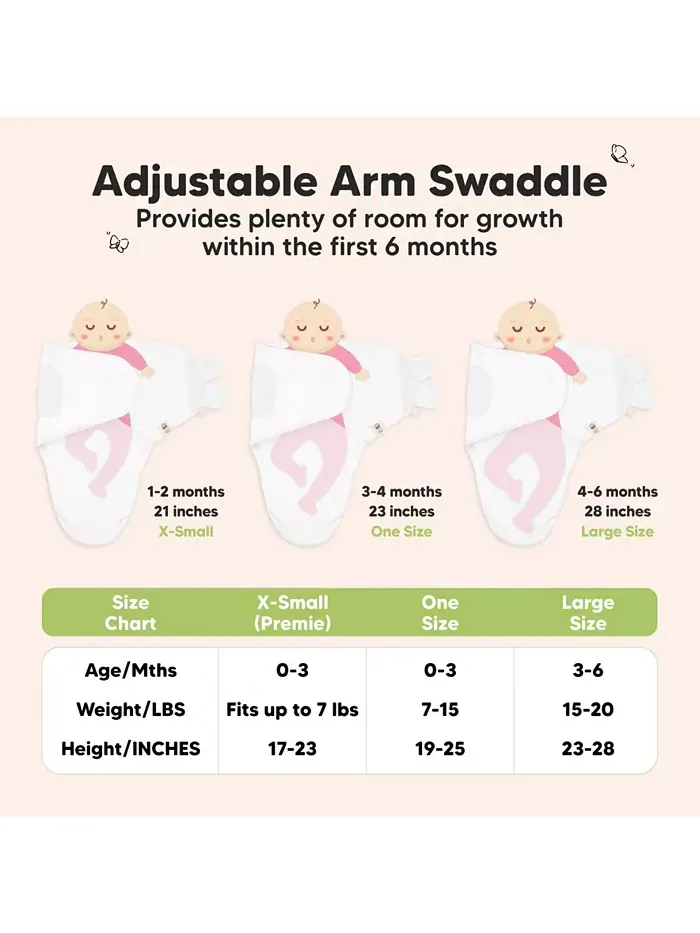 3pk Soothe Baby Swaddle, органические спальные мешки-пеленки для младенцев, спальный мешок-пеленка — изображение 5 из 10