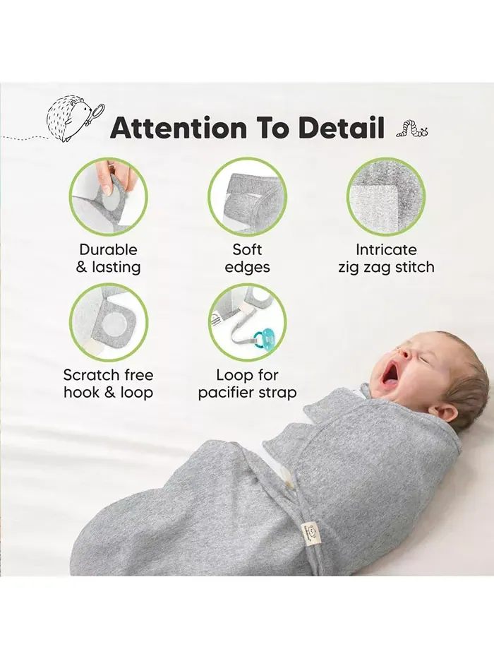 3pk Soothe Baby Swaddle, органические спальные мешки-пеленки для младенцев, спальный мешок-пеленка — изображение 8 из 10
