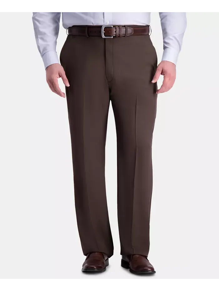Мужские классические брюки с плоской передней частью Big & Tall Premium Comfort Stretch Haggar — 1