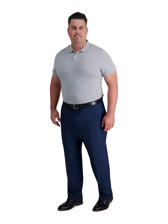 Мужские классические брюки с плоской передней частью Big & Tall Premium Comfort Stretch Haggar — 1
