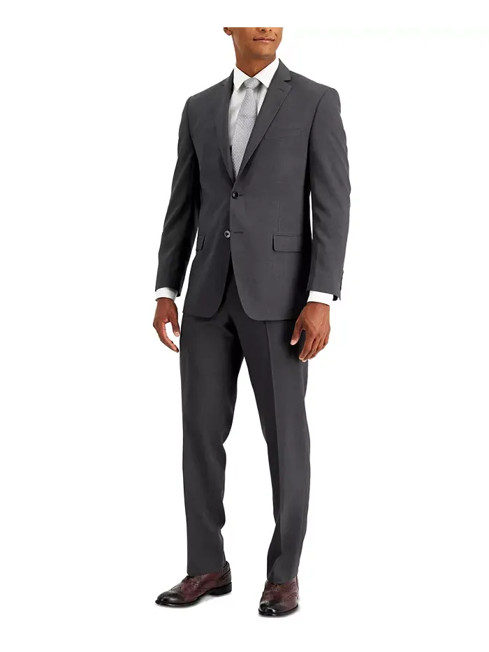 Мужской костюм Modern-Fit от Andrew Marc Marc New York — изображение 1 из 6, темно-серый