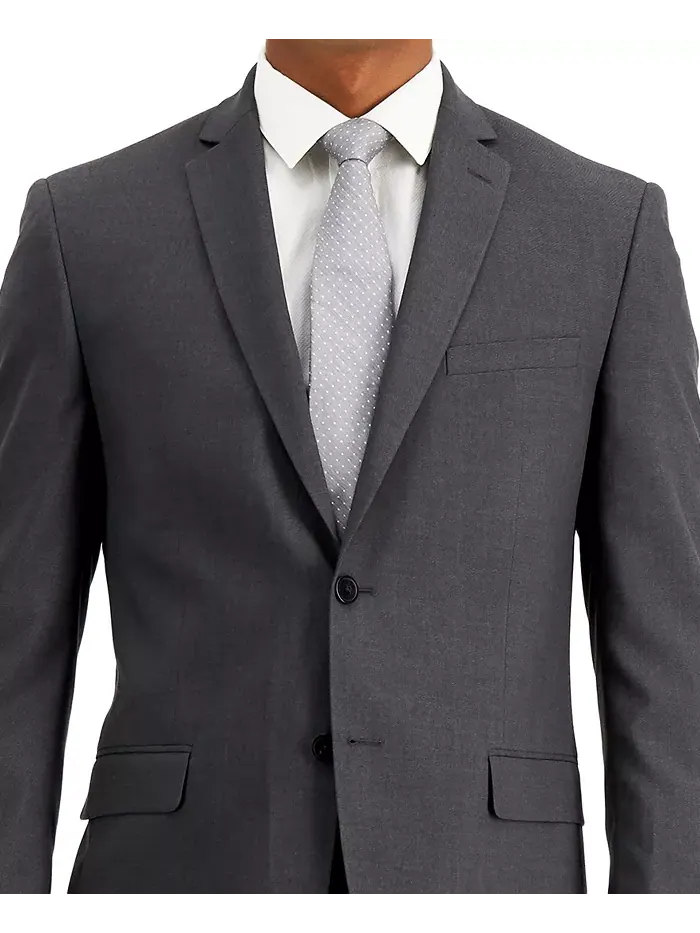Мужской костюм Modern-Fit от Andrew Marc Marc New York — изображение 3 из 6, темно-серый