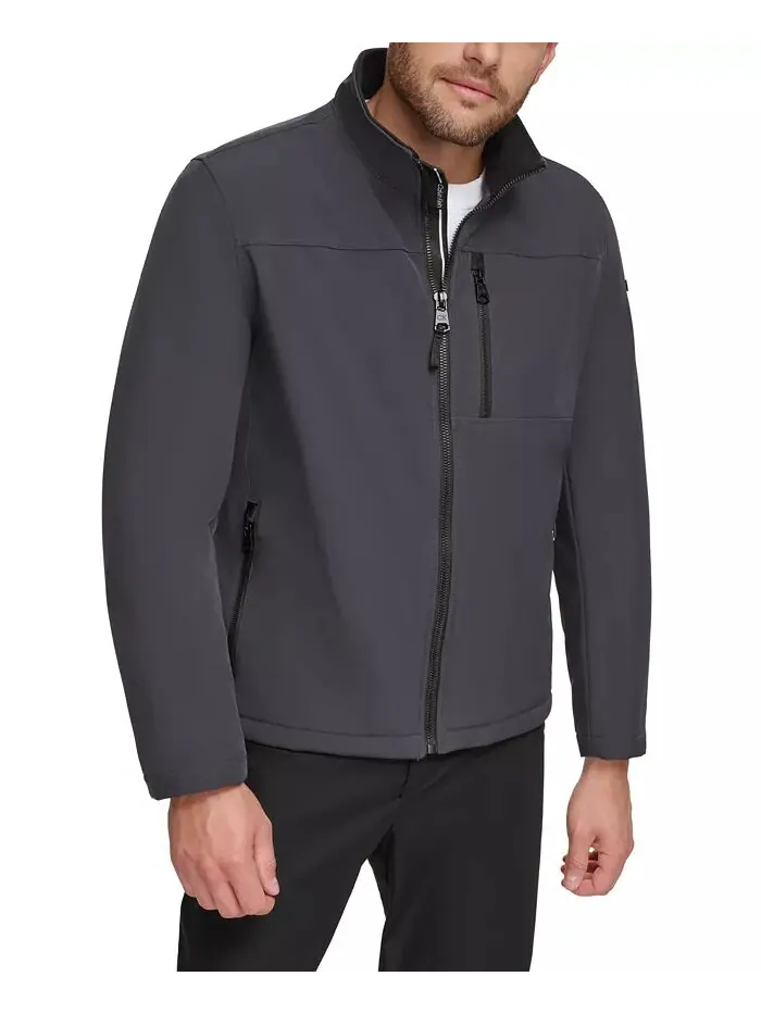 Мужская классическая куртка Soft Shell с подкладкой из шерпы Calvin Klein — изображение 1 из 3, железный