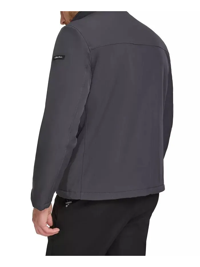 Мужская классическая куртка Soft Shell с подкладкой из шерпы Calvin Klein — изображение 2 из 3, железный
