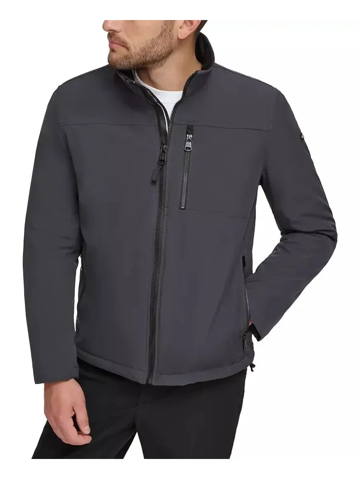 Мужская классическая куртка Soft Shell с подкладкой из шерпы Calvin Klein — изображение 3 из 3, железный