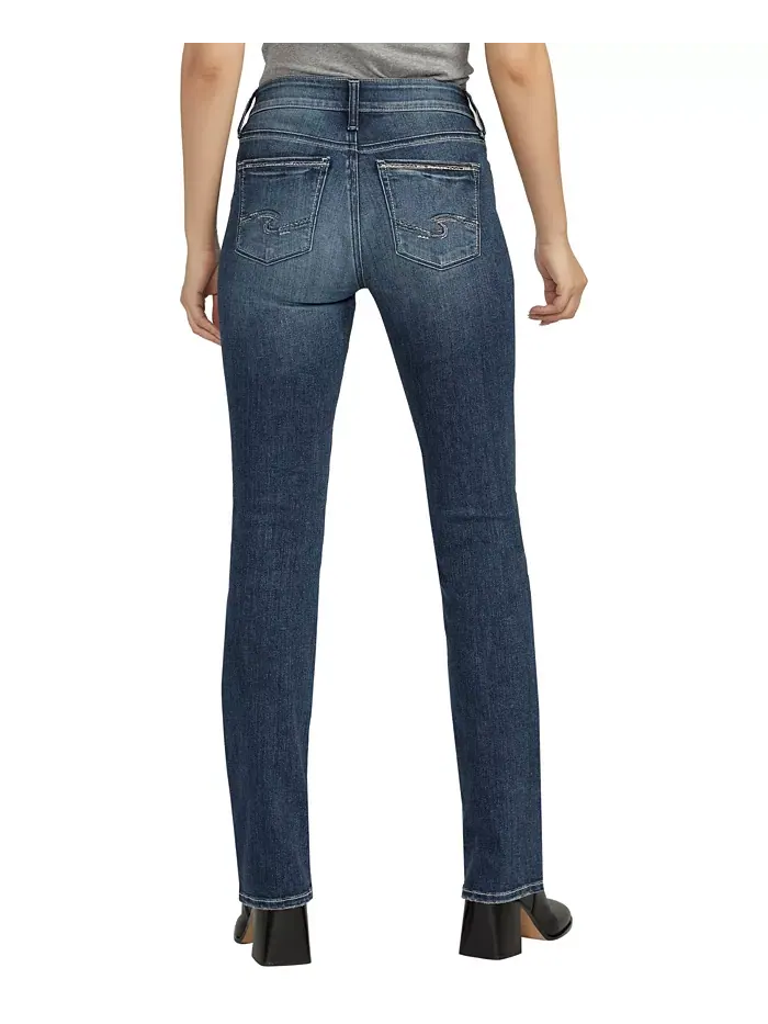 Женские джинсы Suki Mid Rise Slim Bootcut Silver Jeans Co. — изображение 2 из 3, синий