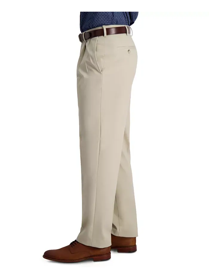 Мужские классические брюки с защипами Premium Khaki Iron Free Haggar — 3