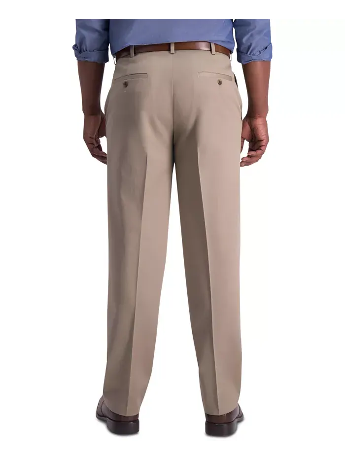 Мужские классические брюки с защипами Premium Khaki Iron Free Haggar — 2