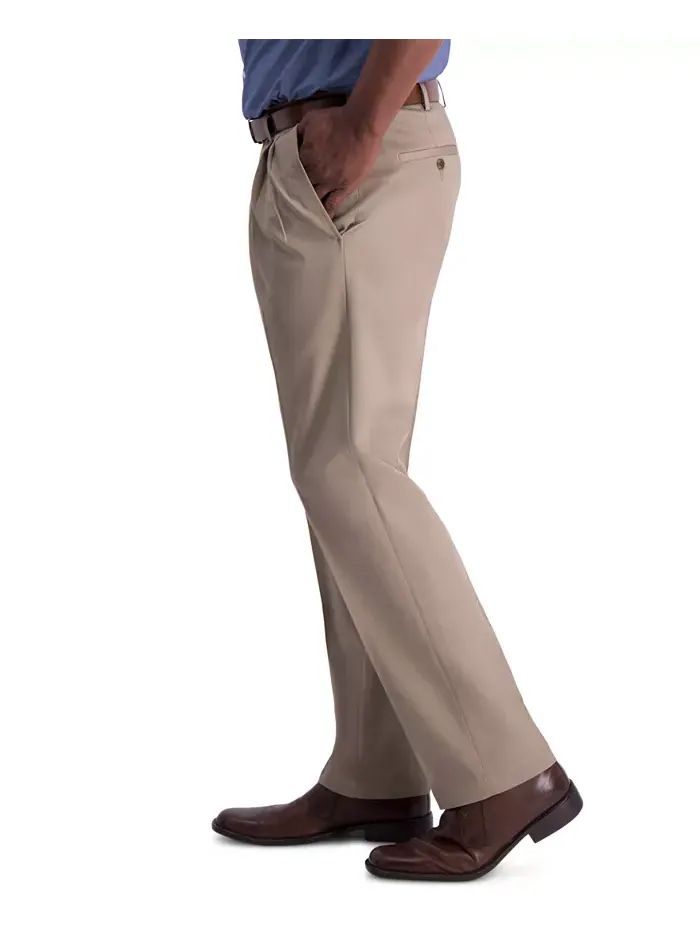 Мужские классические брюки с защипами Premium Khaki Iron Free Haggar — 3