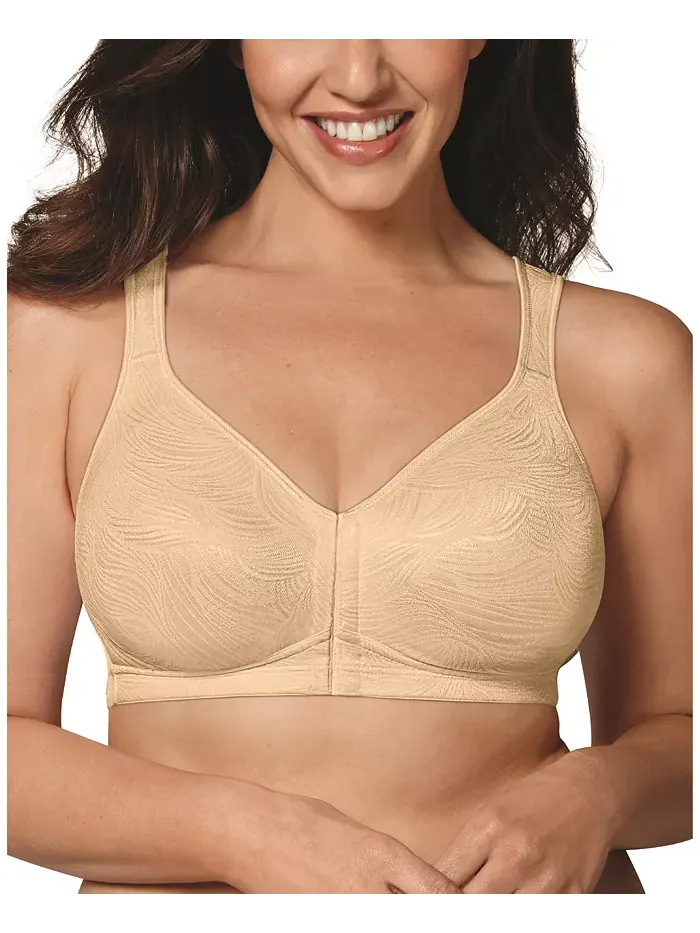 18-часовой бюстгальтер Posture Boost Front Close Wireless USE525, только онлайн Playtex — бежевый