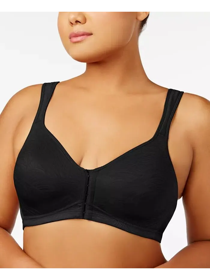 18-часовой бюстгальтер Posture Boost Front Close Wireless USE525, только онлайн Playtex — черный