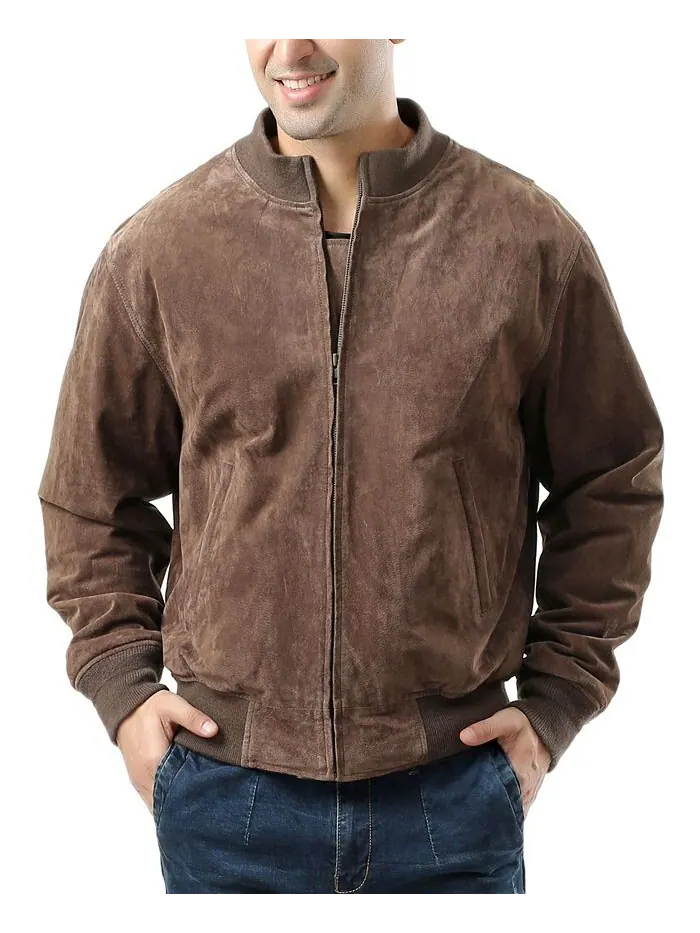 Мужская замшевая кожаная куртка-цистерна времен Второй мировой войны Landing Leathers — коричневый