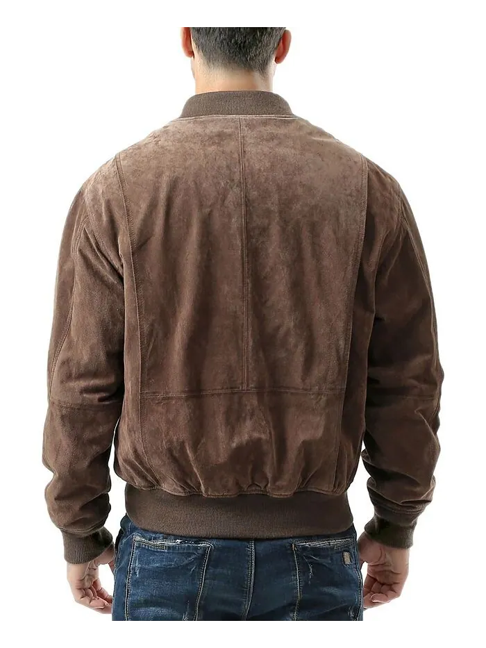 Мужская замшевая кожаная куртка-цистерна времен Второй мировой войны Landing Leathers — изображение 3 из 3, коричневый